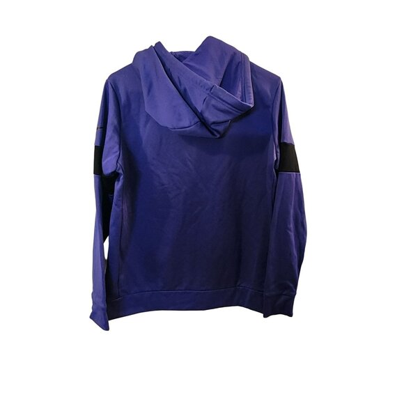 Nike Dri-Fit Purple Hooded Sweatshirt With Front Pocket & Black Accents Size L - Picture 3 of 6